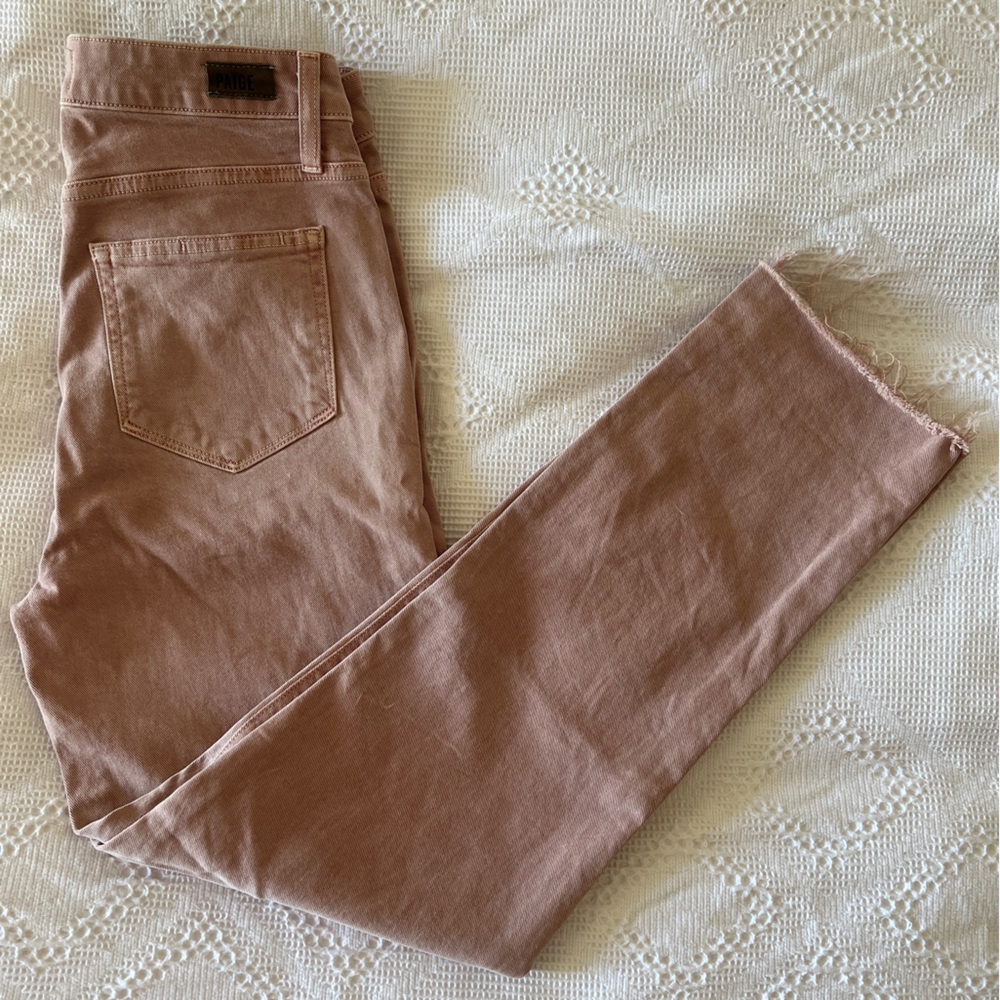 Paige denim, size 28, blush pink cut-off high rise jeans